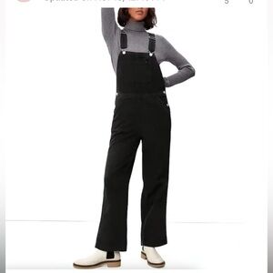 Everlane Black Denim Cotton Straight Leg Overalls Coverall Jumpsuit Women Size 4